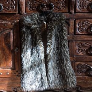 Faux fur vest